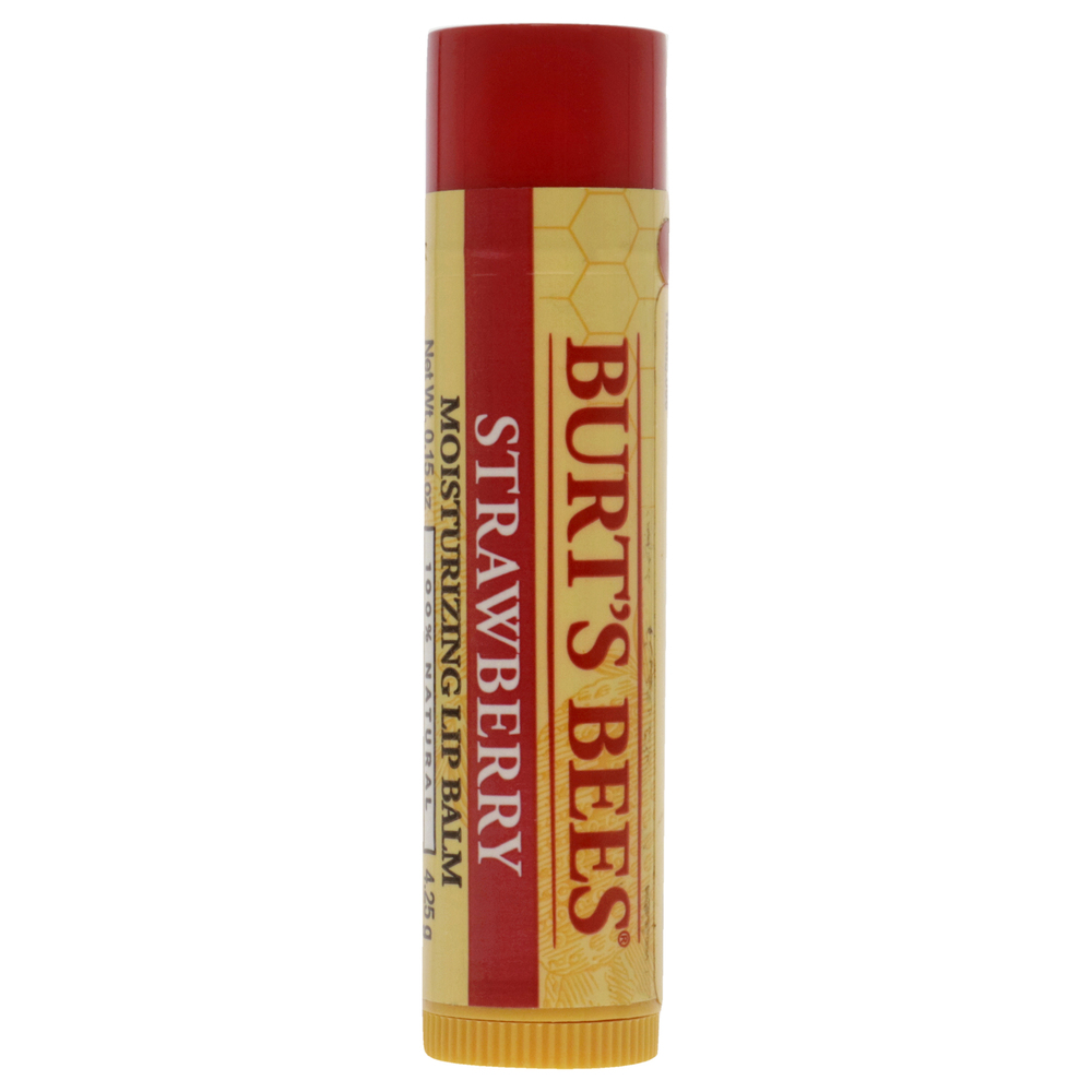 Strawberry Moisturizing Lip Balm by Burts Bees for Unisex - 0.15 oz Lip Balm
